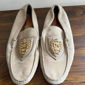 Dolce Gabbana gold logo men’s loafers